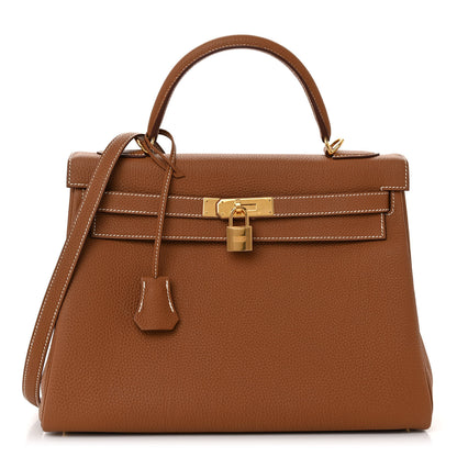 Hermes Togo Kelly Retourne 32 Gold 1 of 11