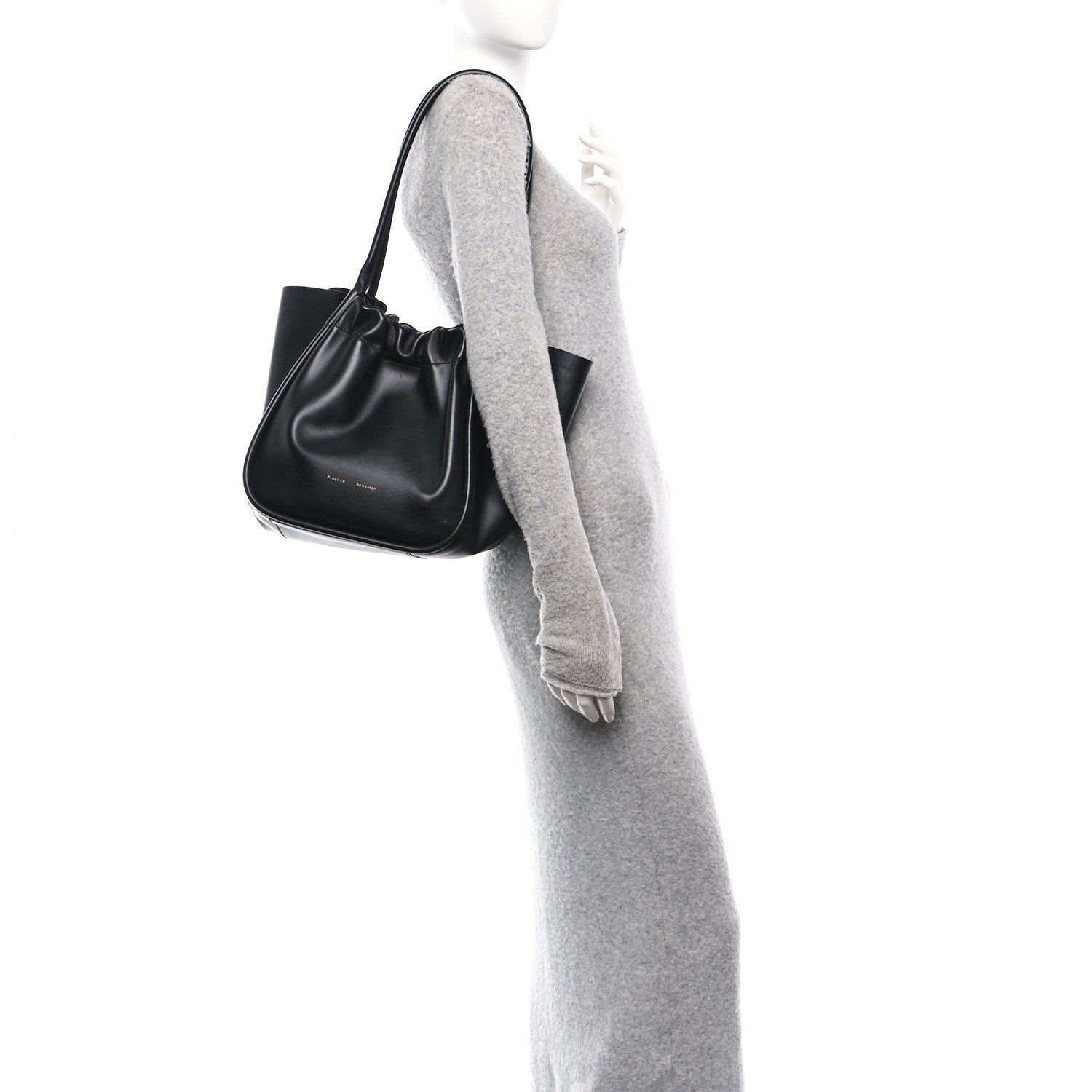 Proenza Schouler Calfskin Large Ruched Tote Black 2 of 12