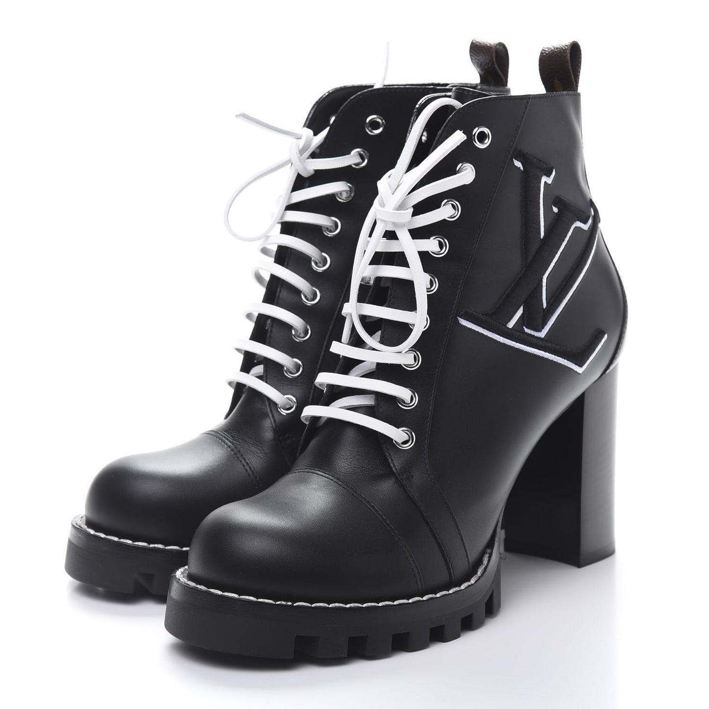 Calfskin Monogram LV Star Trail Ankle Boots 41 Black