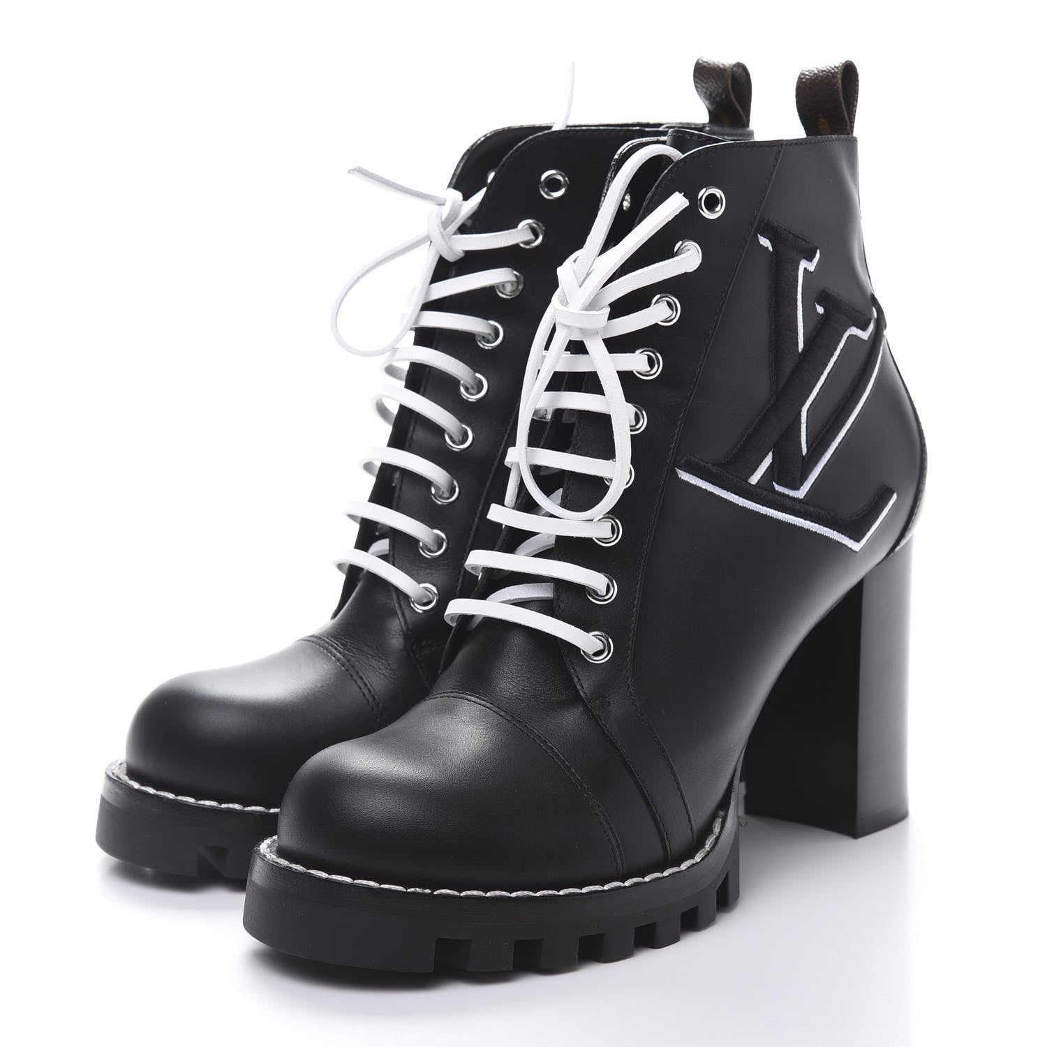 Louis Vuitton Calfskin Monogram LV Star Trail Ankle Boots 41 Black 3 of 8