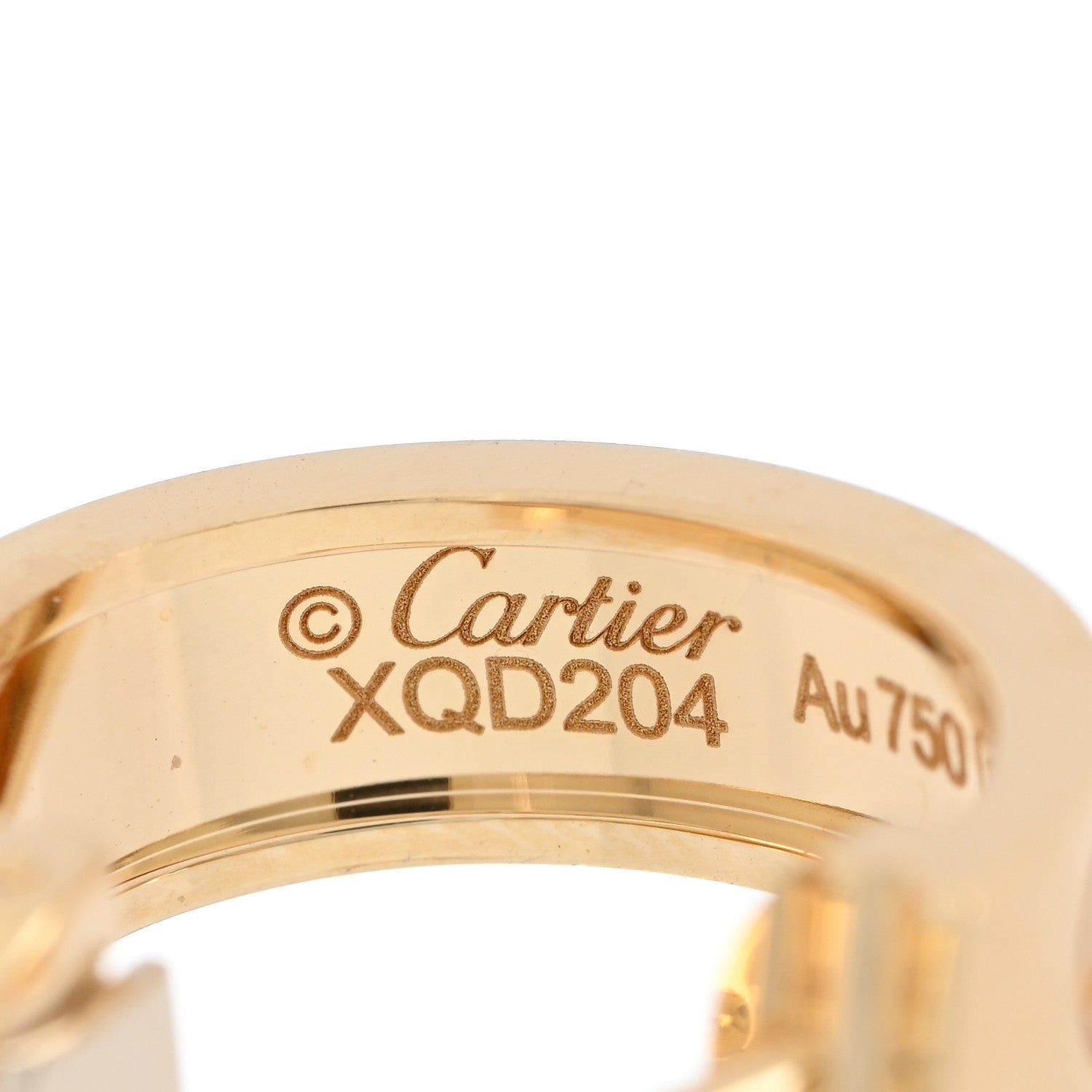 Cartier 18K Yellow Gold 5.5mm LOVE French Clip Hoop Earrings 4 of 5