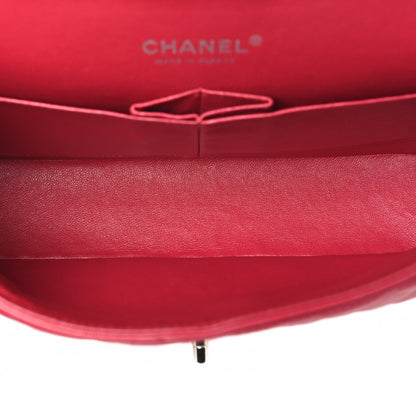 Chanel Lambskin Quilted Medium Double Flap Dark Pink 5 of 10