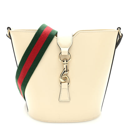 Gucci Tritone Calfskin Web Mini Ophidia Bucket Bag Ivory 1 of 9