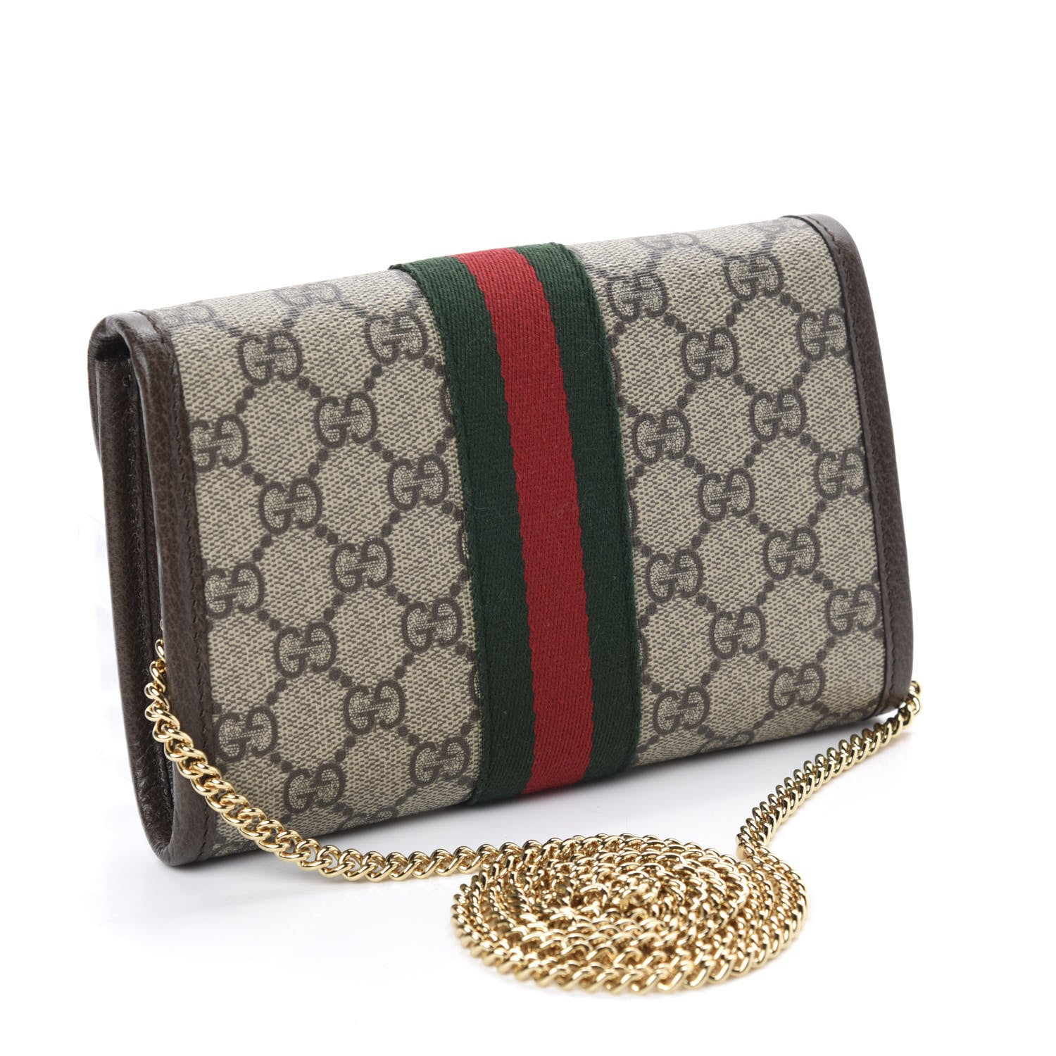 Gucci GG Supreme Monogram Web Mini Rajah Slim Flap Shoulder Bag Beige New Acero 3 of 11