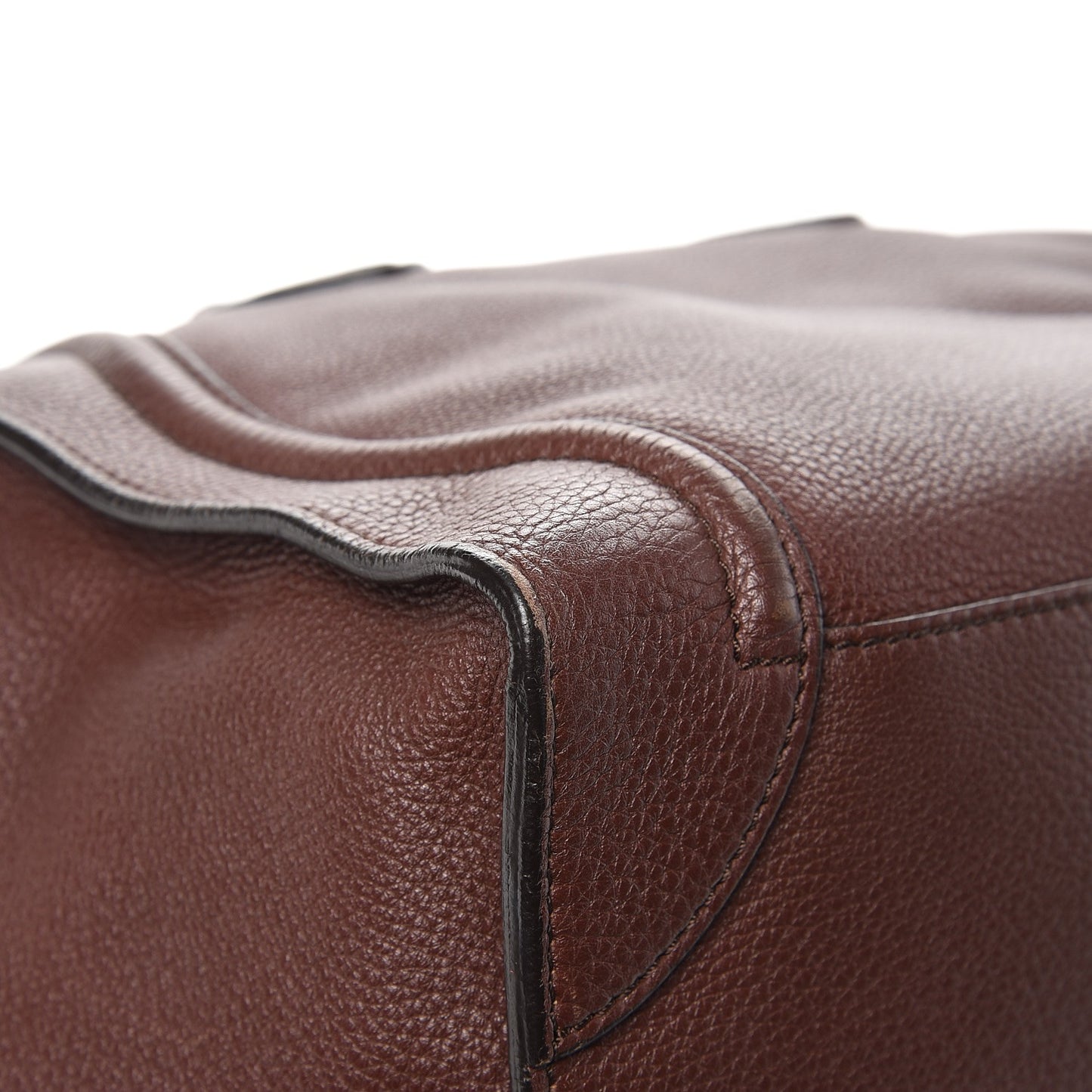 Pebbled Calfskin Mini Luggage Chocolate