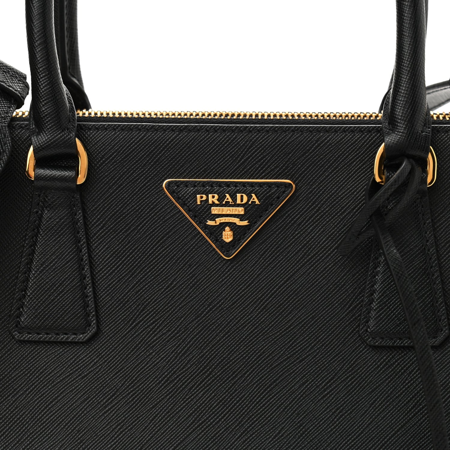 Prada Saffiano Small Galleria Double Zip Tote Black 7 of 10