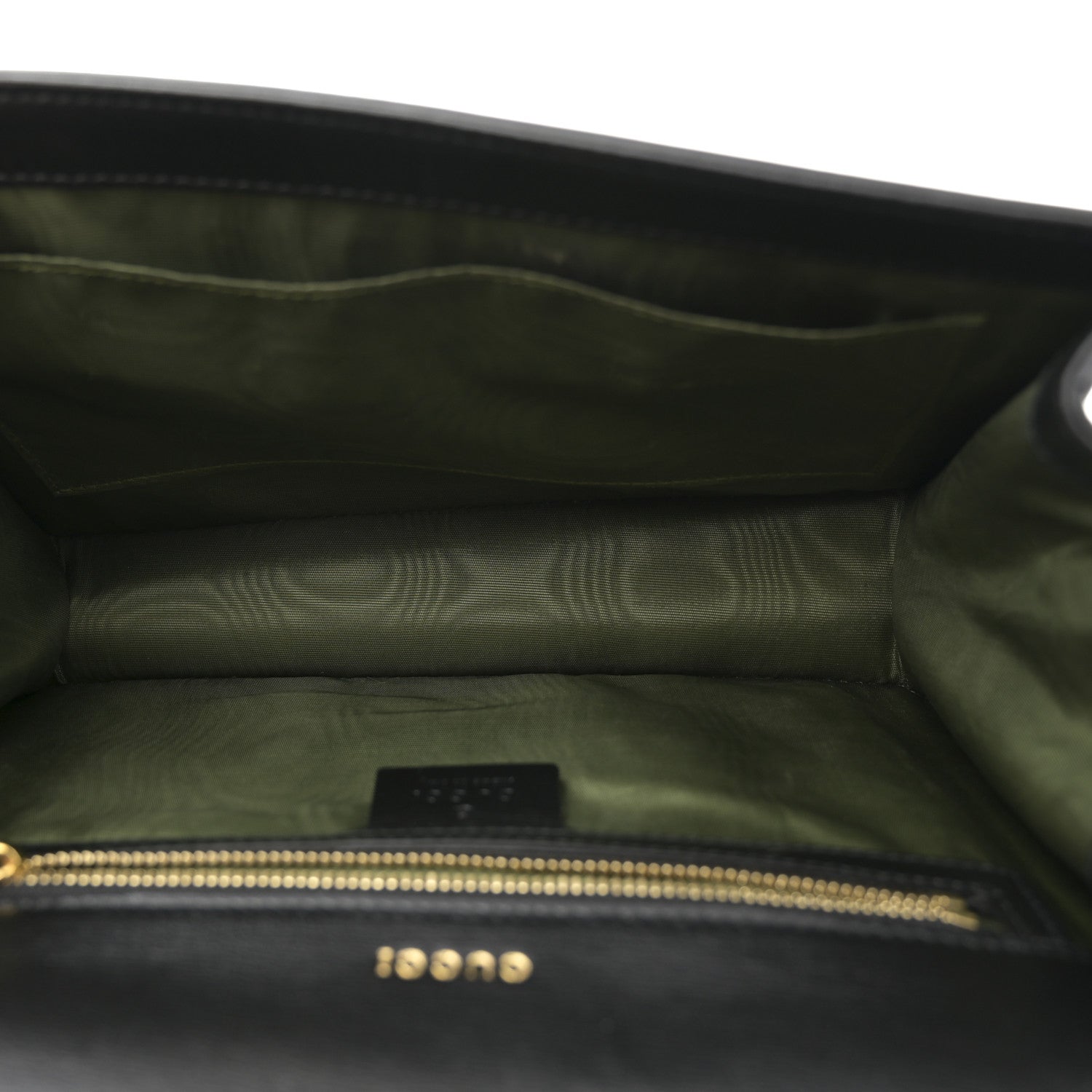 Gucci Textured Calfskin Small Torchon GG Ring Shoulder Bag Black 5 of 12