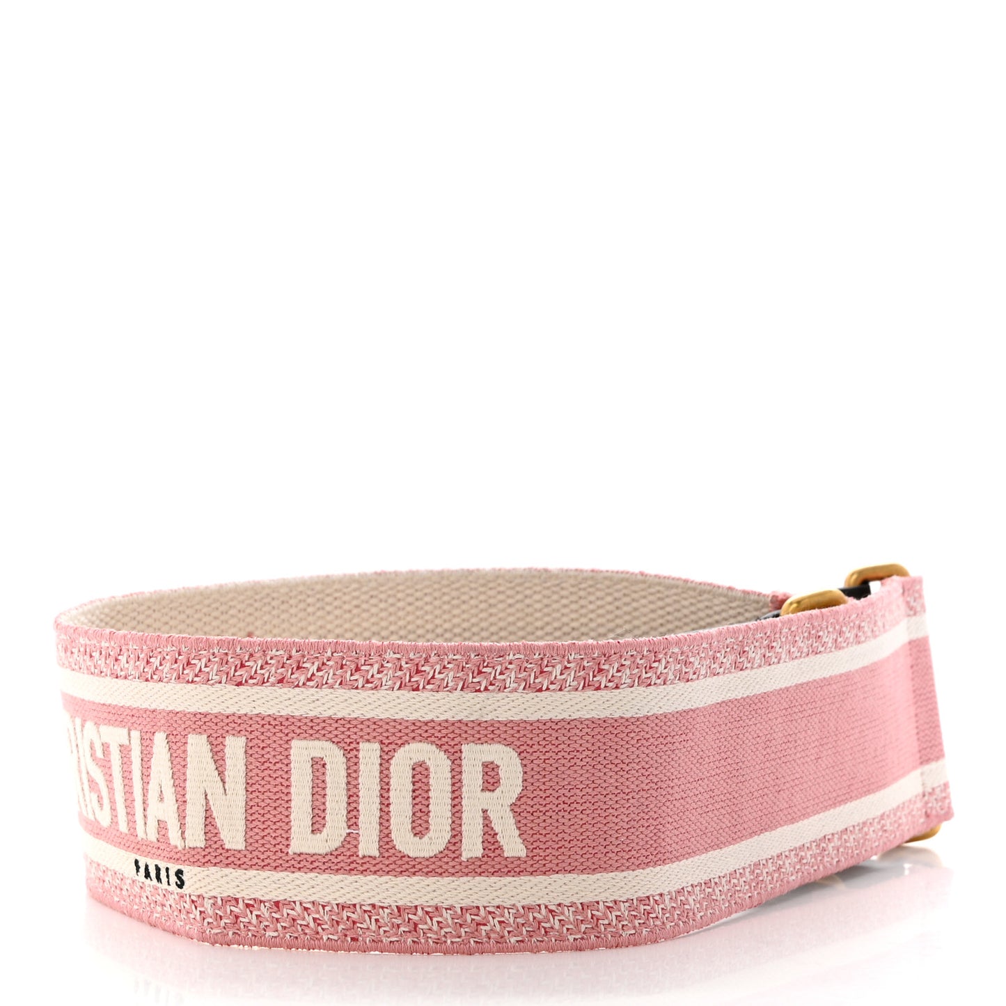 Canvas Embroidered Shoulder Strap Pink