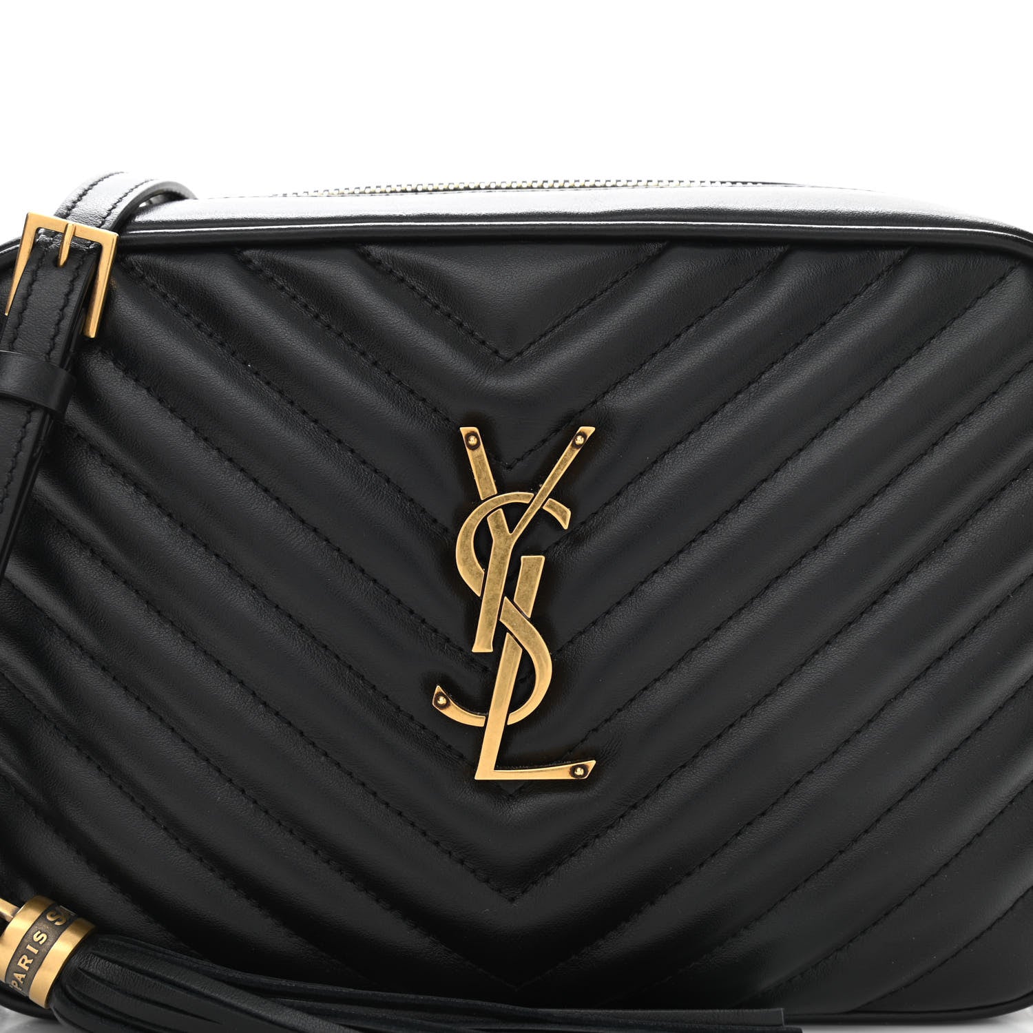 Saint Laurent Calfskin Matelasse Monogram Lou Camera Bag Black 10 of 10