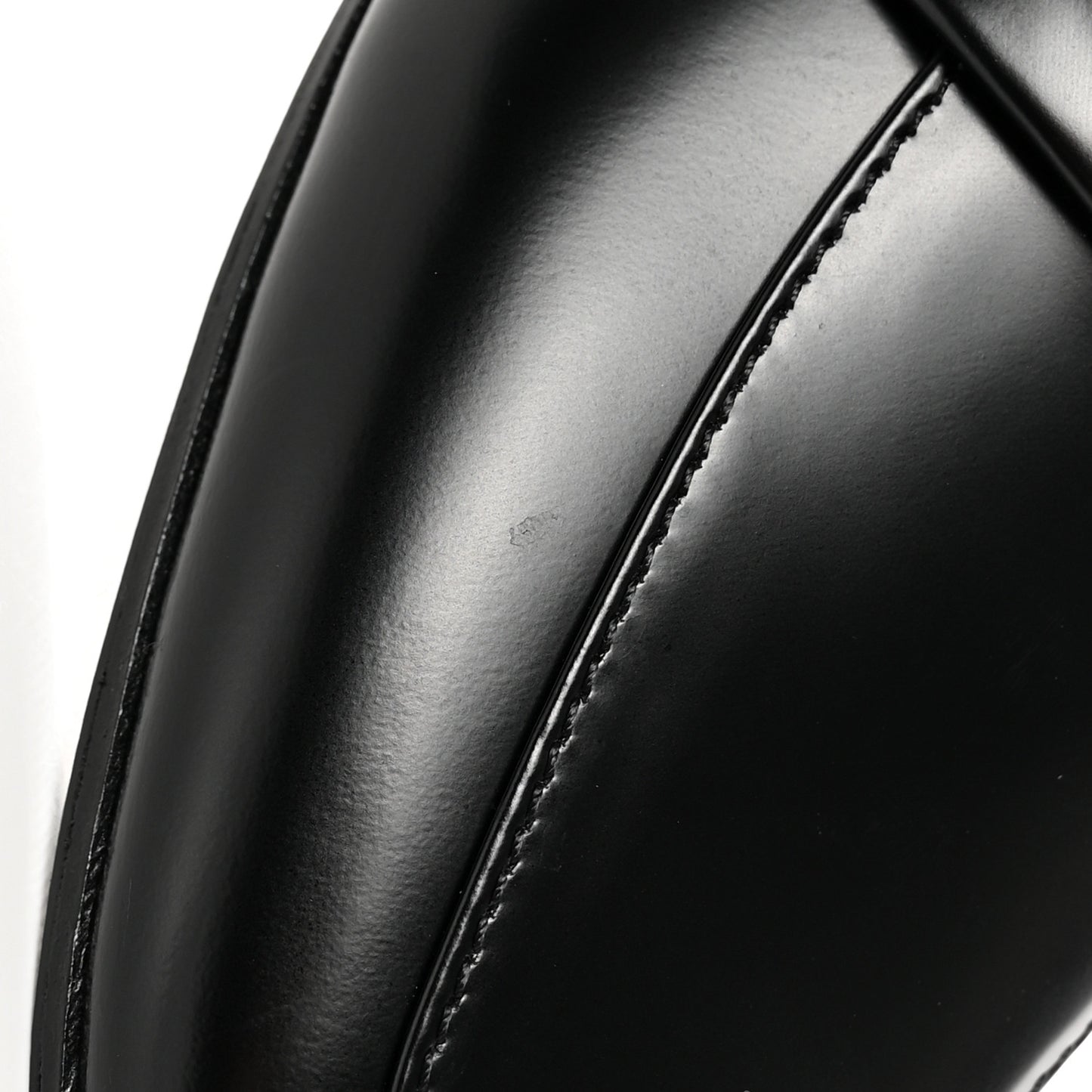 Shiny Calfskin Logo Loafers 37 Black