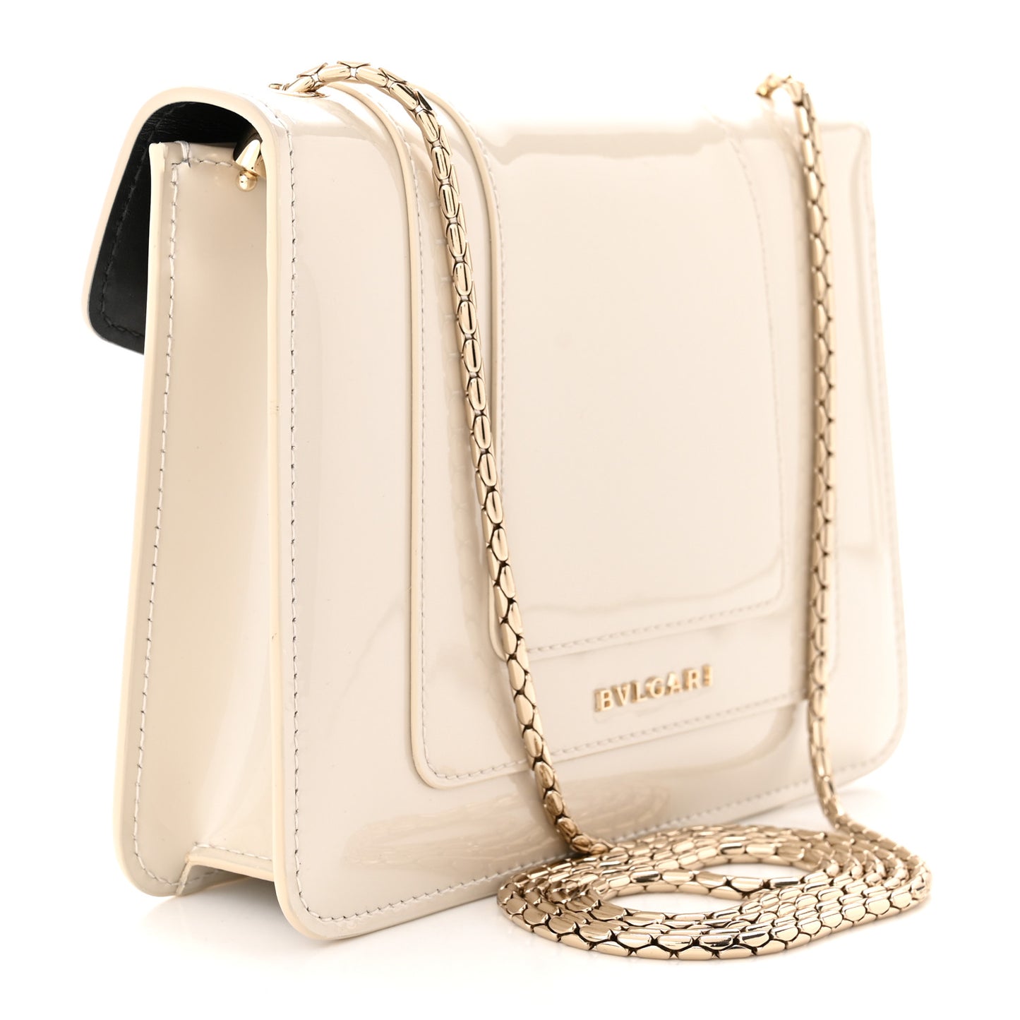 Patent Serpenti Forever Crossbody Bag White