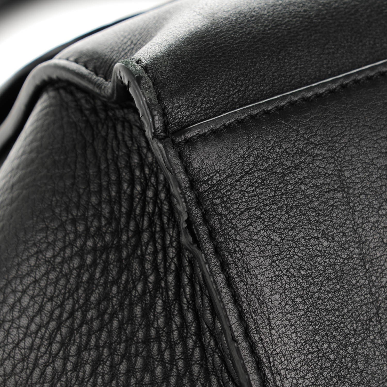 Celine Crocodile Embossed Calfskin Large Trapeze Black 8 of 10