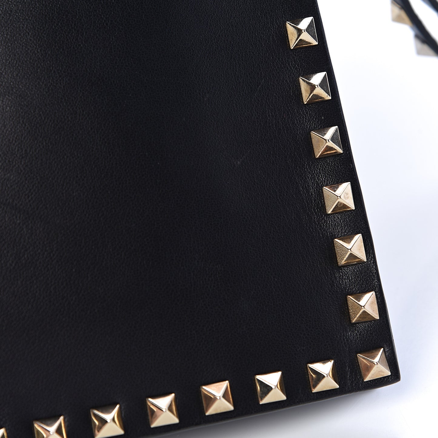 Nappa Rockstud Wristlet Clutch Black