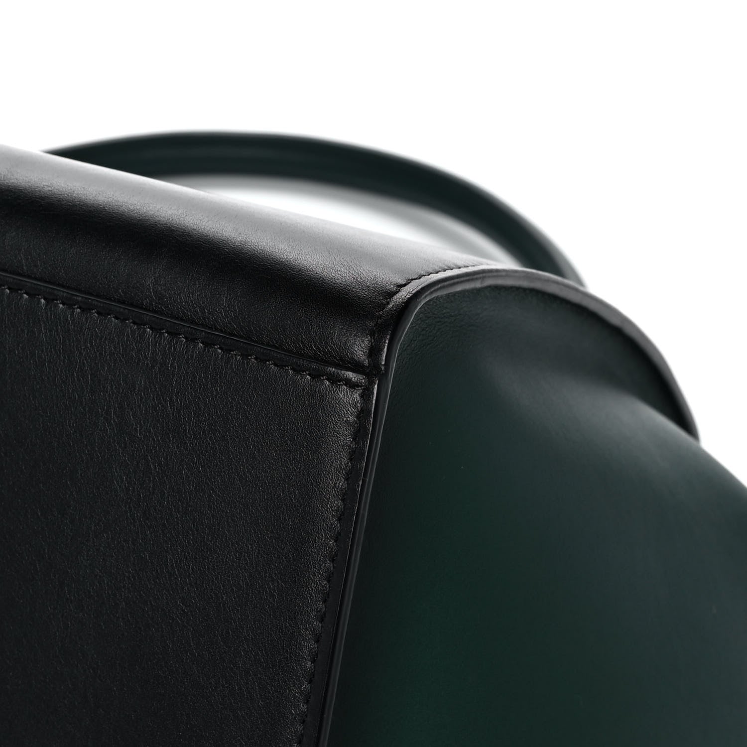 Celine Smooth Calfskin Medium Trapeze Bottle Green 11 of 14