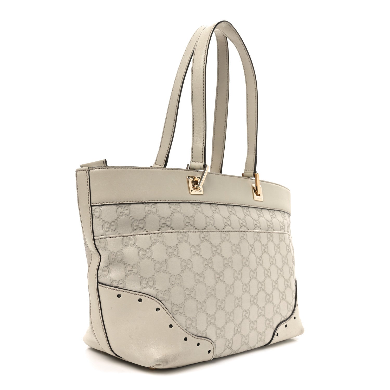 Gucci Guccissima Large Punch Tote Ivory 3 of 10