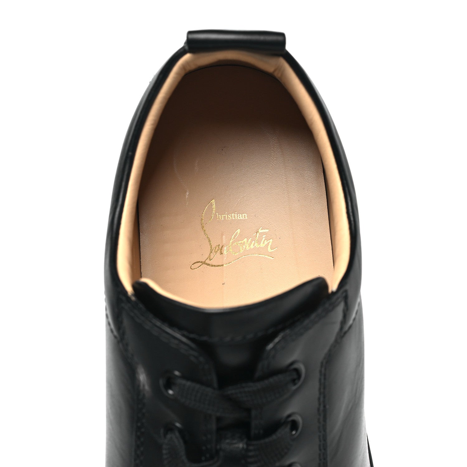 Christian Louboutin Calfskin Mens Louis Junior Flat Sneakers 43.5 Black 8 of 9