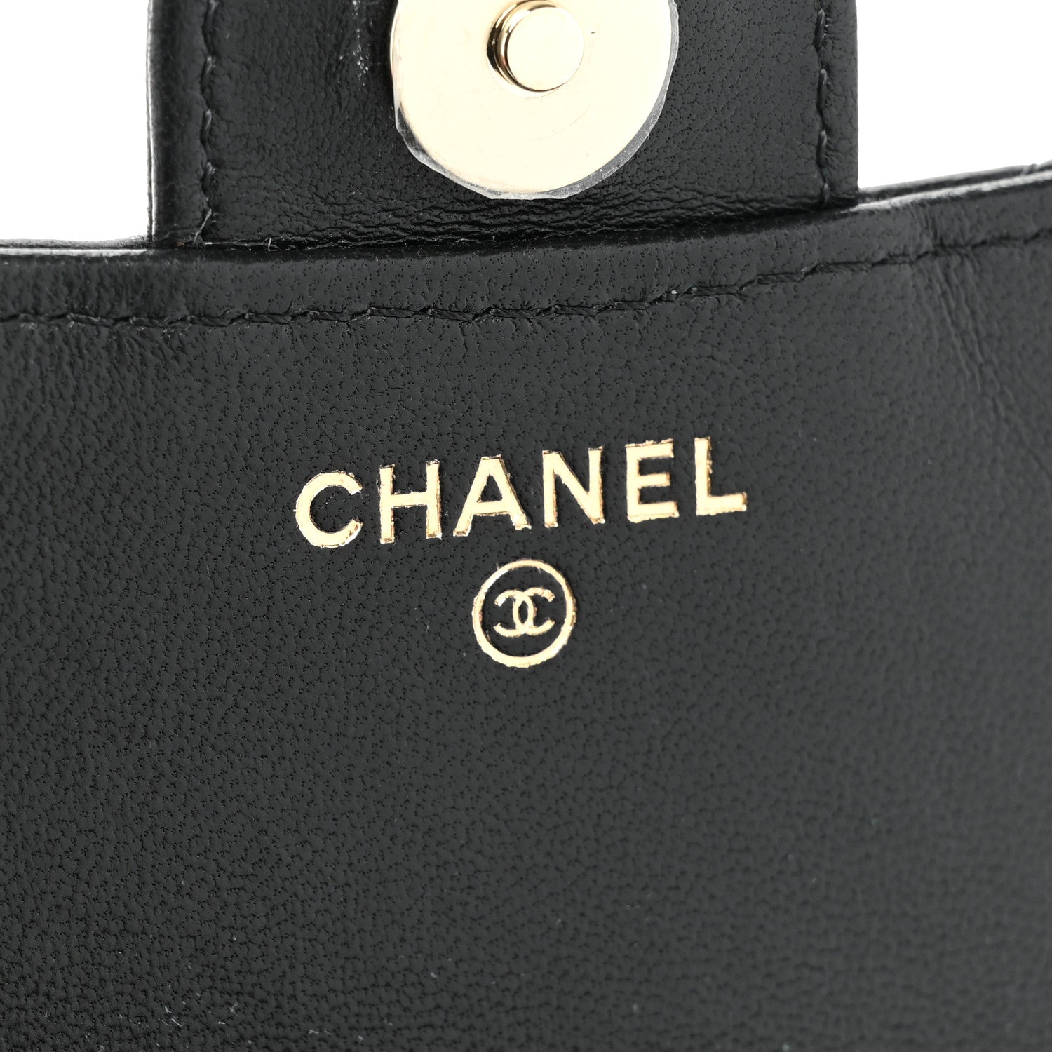 Chanel Lambskin Quilted Flap Phone Holder With Chain Black 7 of 11