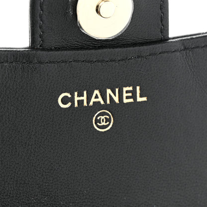 Chanel Lambskin Quilted Flap Phone Holder With Chain Black 7 of 11