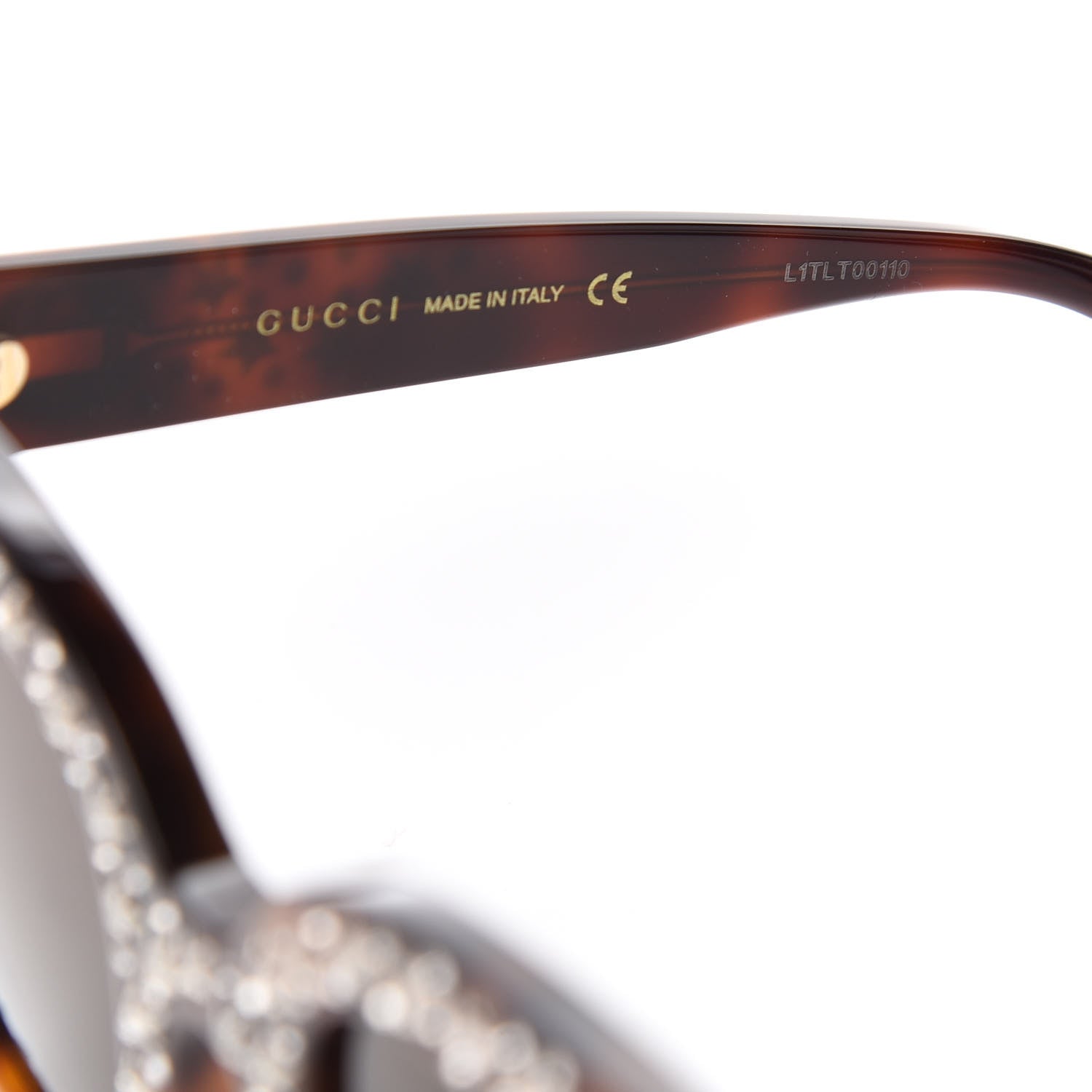 Gucci Acetate Stars Cat Eye Sunglasses GG0116S Havana 6 of 7
