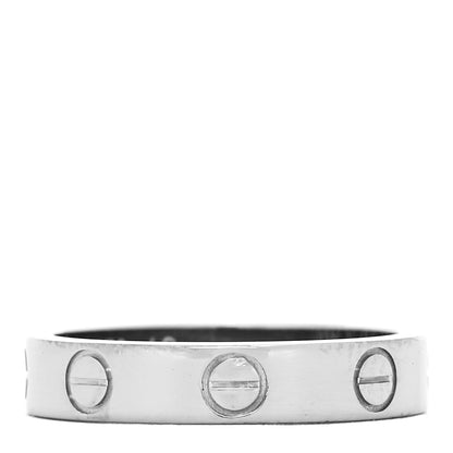 Cartier 18K White Gold 3.5mm LOVE Wedding Band Ring 49 4.75 1 of 4