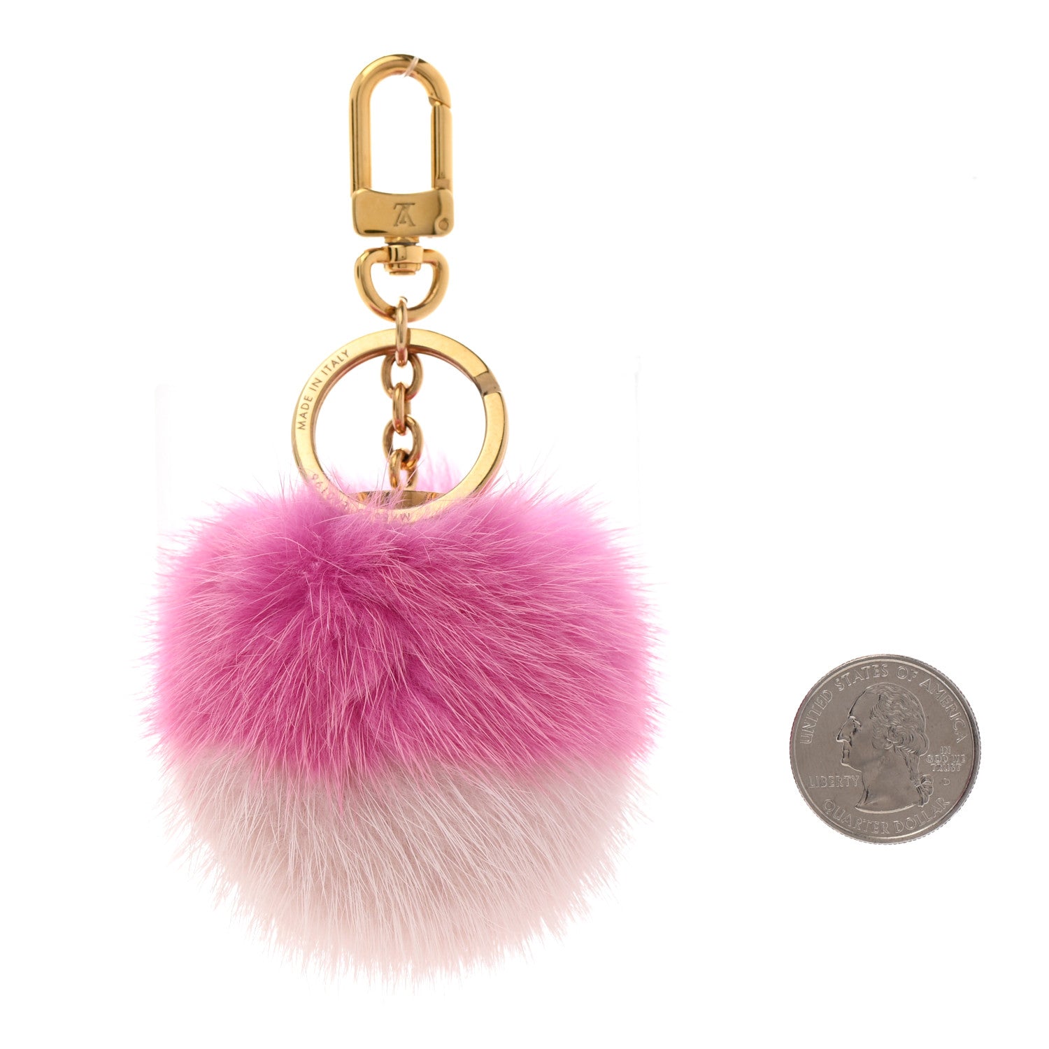 Louis Vuitton Mink Fluo Bubble Bag Charm Key Holder Pink 2 of 3