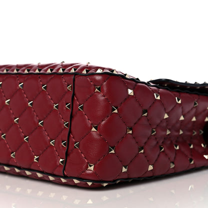Valentino Garavani Nappa Large Rockstud Spike Shoulder Bag Rubino 8 of 11
