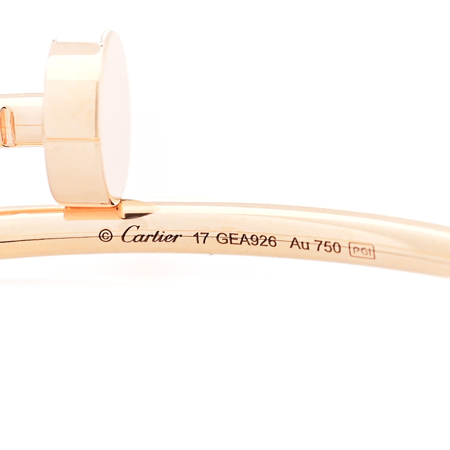 Cartier 18K Pink Gold Small Juste Un Clou Bracelet 17 3 of 4