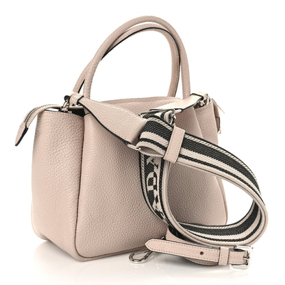 Prada Vitello Daino Soft Small Zippered Top Handle Bag Ninfea 3 of 8
