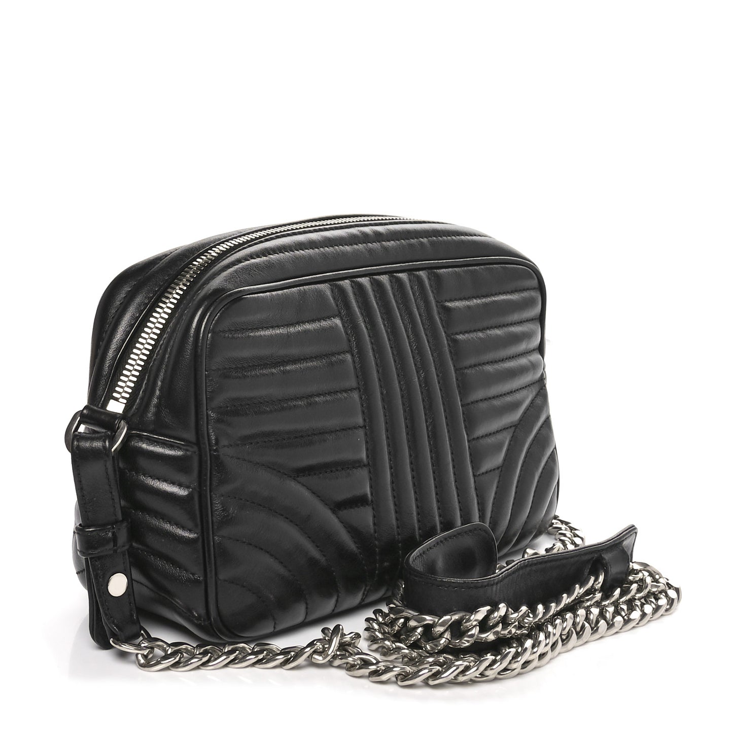 Soft Calfskin Diagramme Camera Bag Black