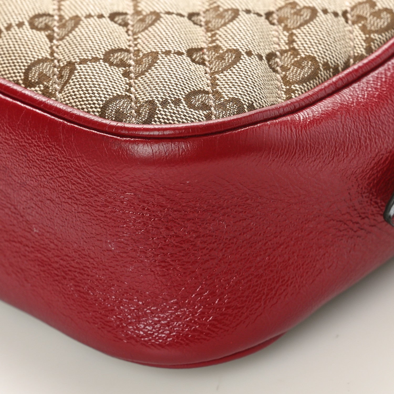 Gucci Monogram Azalea Calfskin Matelasse Diagonal Small GG Marmont Chain Shoulder Bag Beige Ebony New Cherry Red 11 of 13
