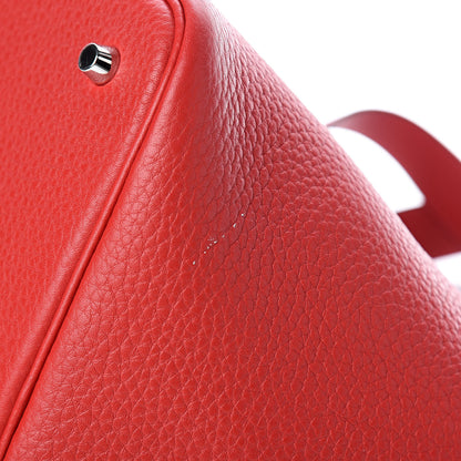 Hermes Taurillon Clemence Picotin Lock 22 MM Rouge Casaque 10 of 12