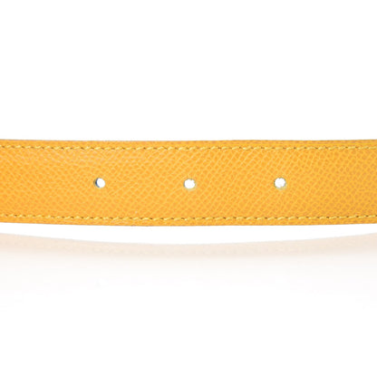 Hermes Courchevel 24mm Constance H Belt 70 Jaune Bleu France 6 of 7