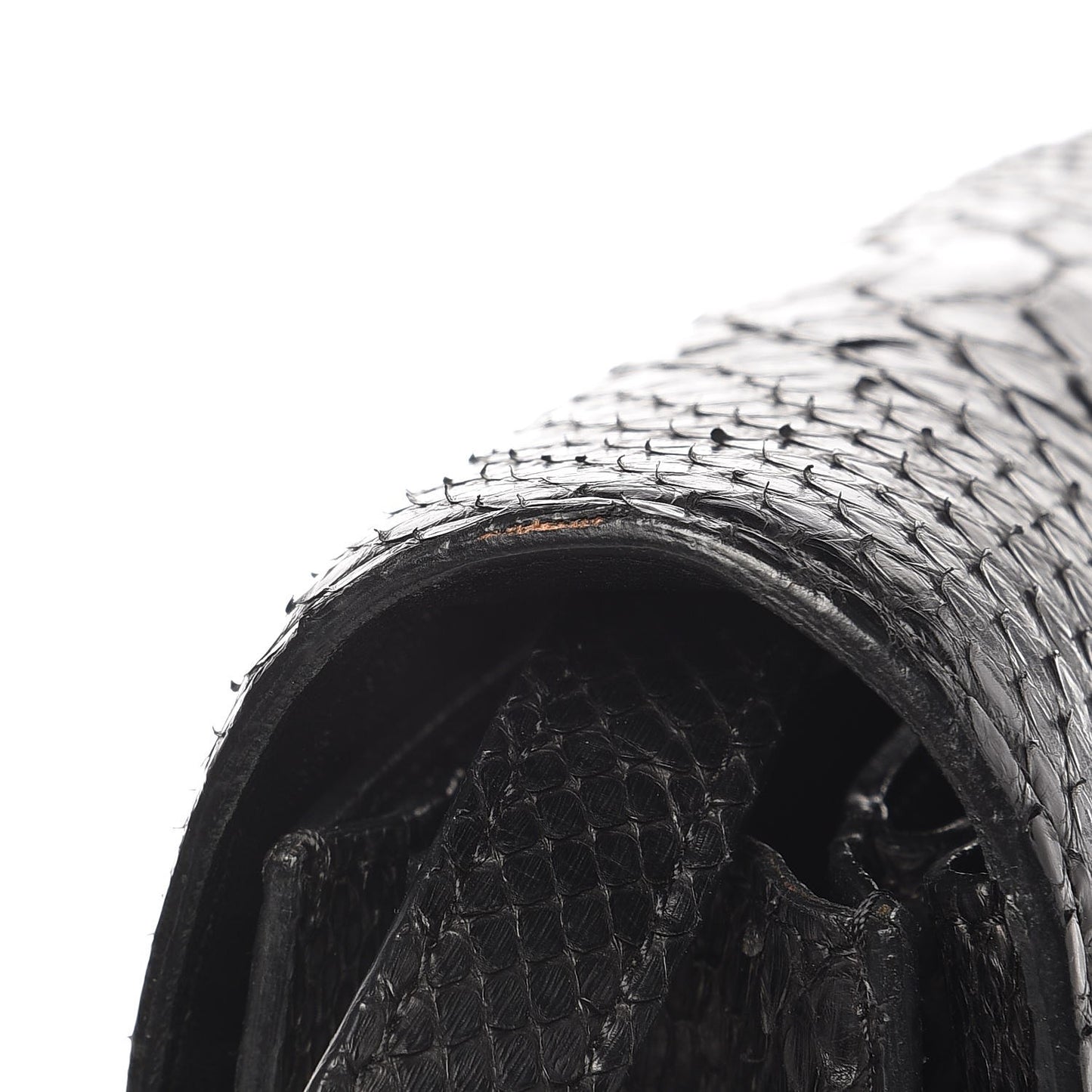 Python Small Classic Box Flap Bag Black