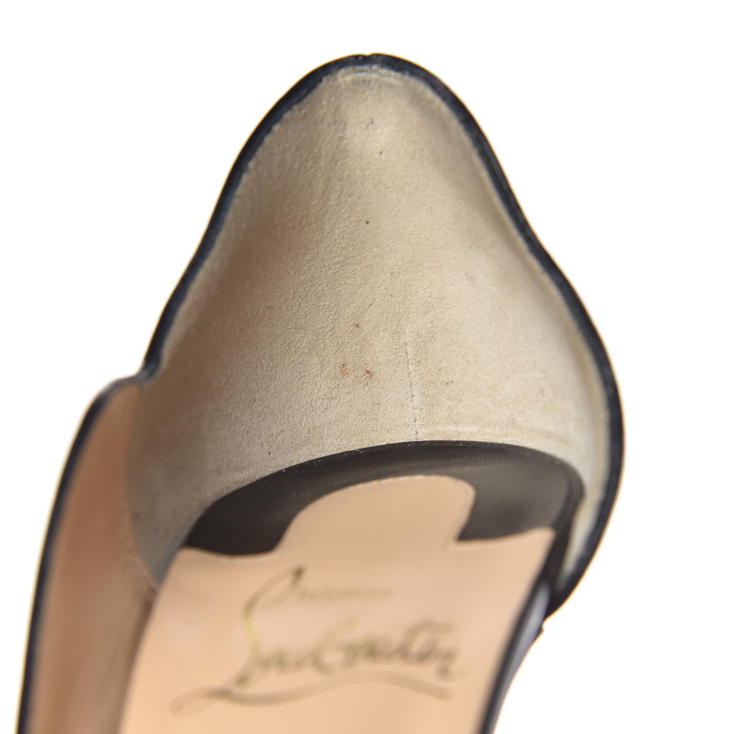 Christian Louboutin Kid PVC Deepik 120 Peep Toe Pumps 35.5 Black 8 of 16