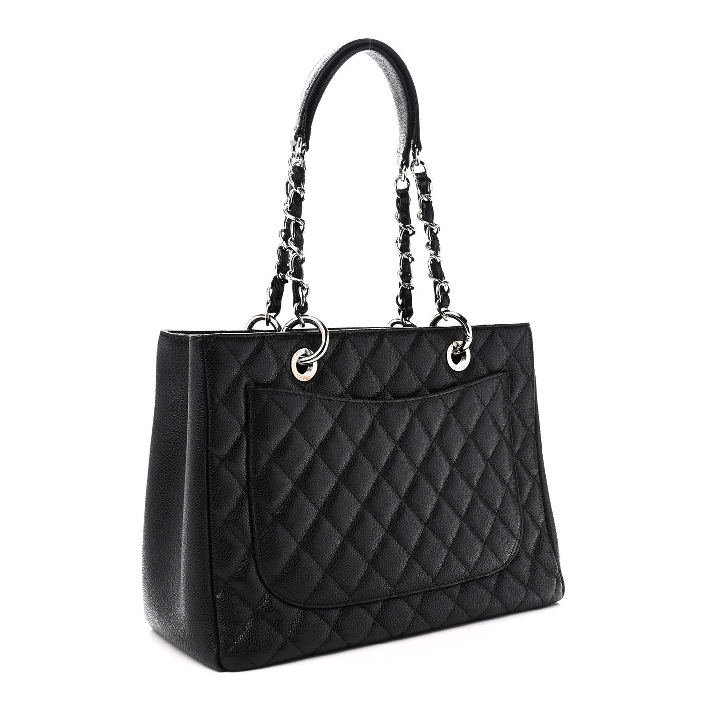 Caviar Quilted Grand Shopping Tote GST Black
