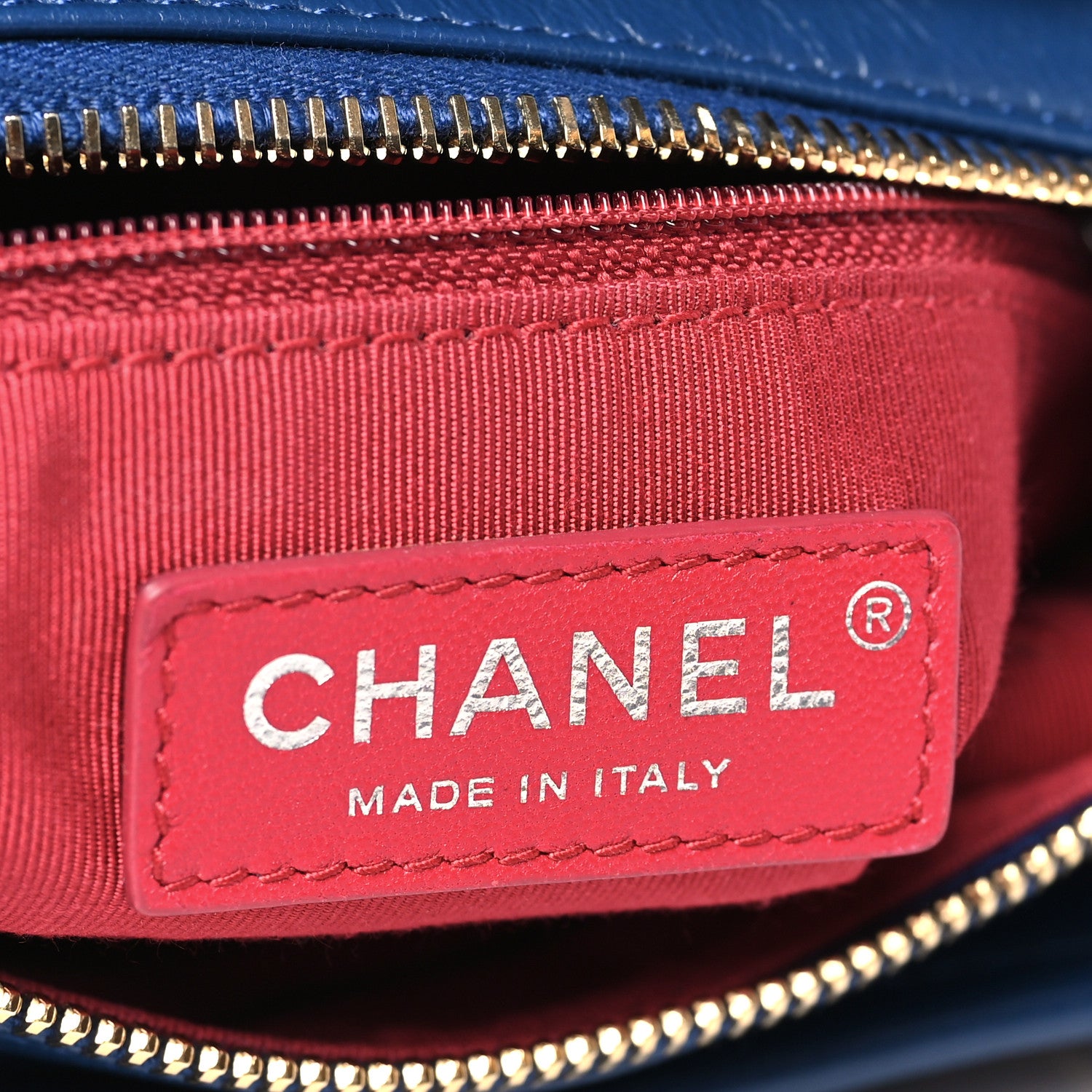 Chanel Aged Calfskin Quilted Small Gabrielle Hobo Blue 6 of 10