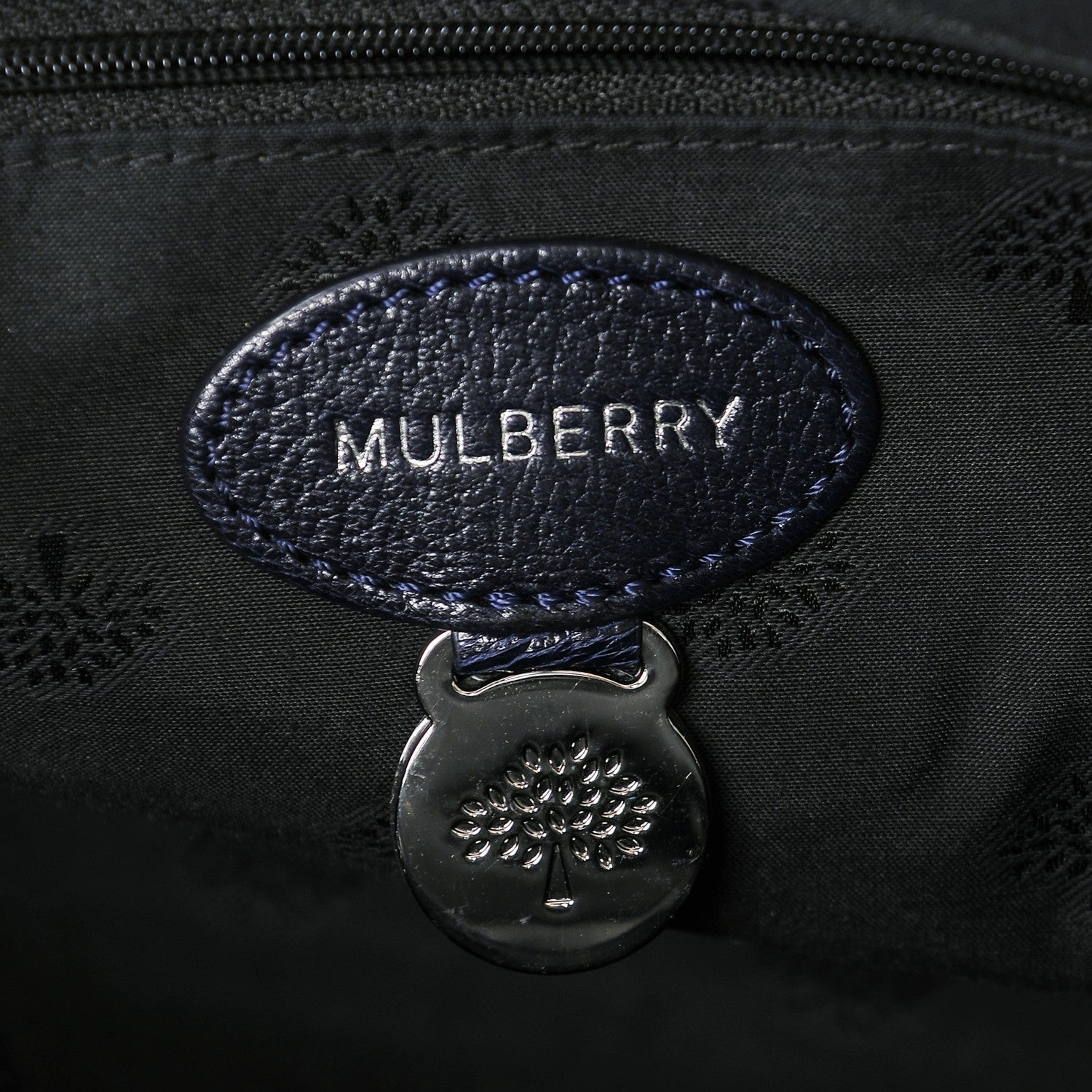 Mulberry Glossy Goatskin Small Del Rey Satchel Midnight 6 of 7