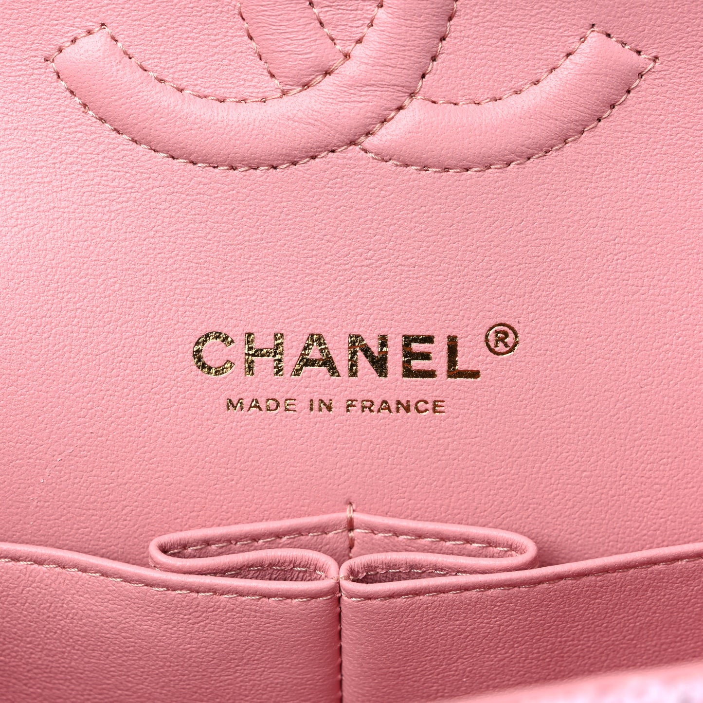 Tweed Medium Double Flap Light Pink White