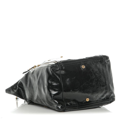 Saint Laurent Textured Patent Large Downtown Tote Black 4 of 7