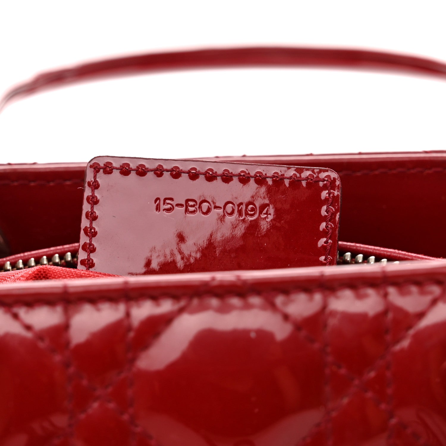 Christian Dior Patent Cannage Medium Lady Dior Red 7 of 16