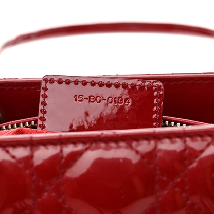 Christian Dior Patent Cannage Medium Lady Dior Red 7 of 16