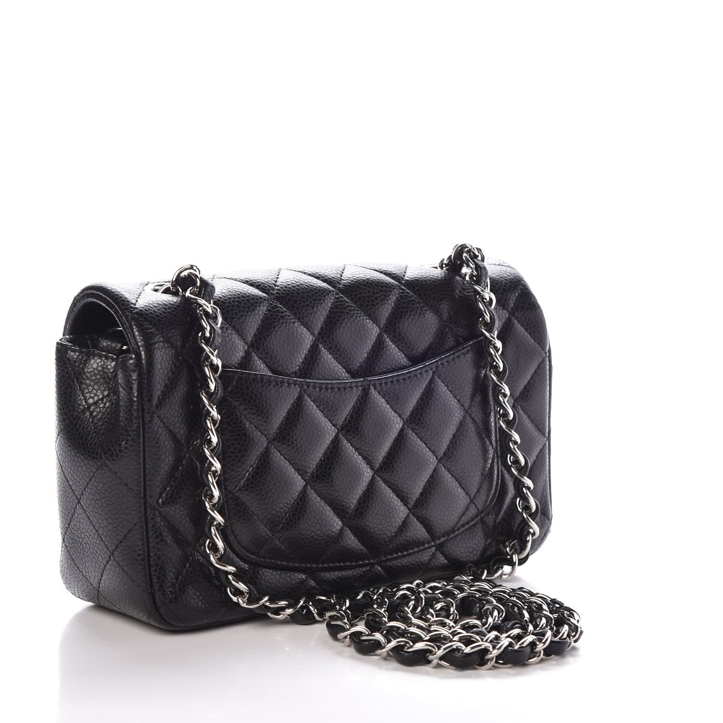 Caviar Quilted Mini Rectangular Flap Black