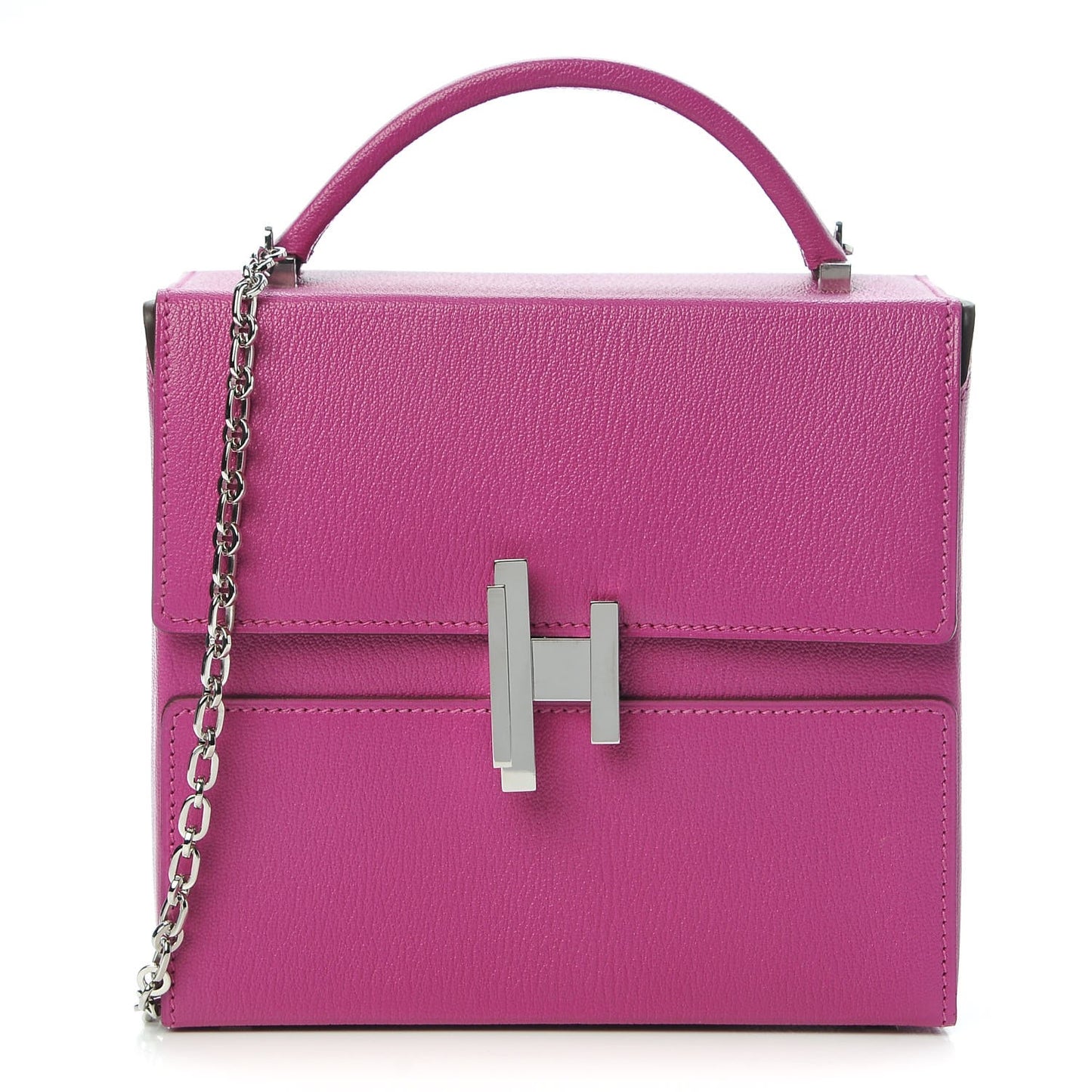 Chevre Mysore Cinhetic Boxy Top Handle Bag Magnolia