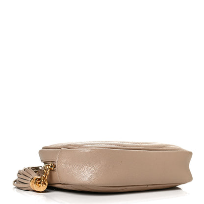 Saint Laurent Grain De Poudre Matelasse Monogram Mini Lou Camera Bag Dark Beige 4 of 10