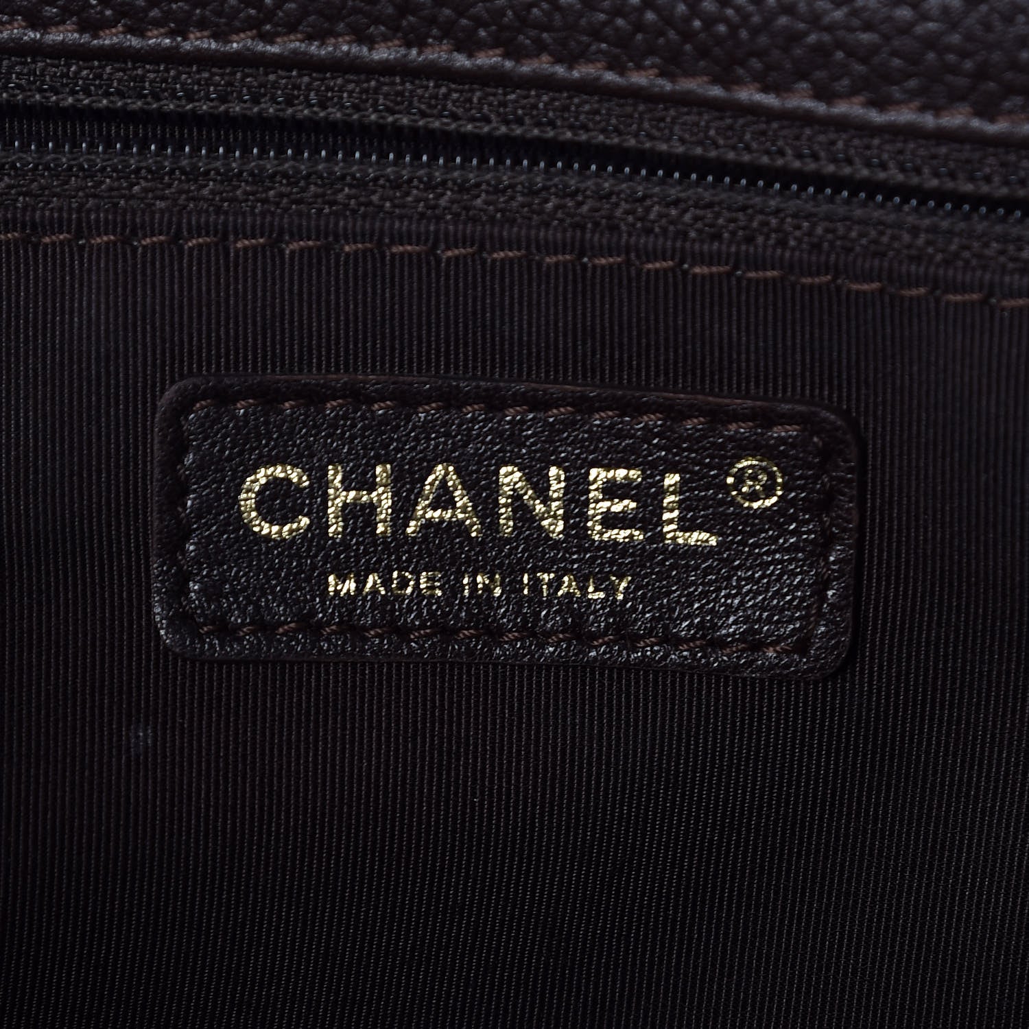 Chanel Calfskin Cerf Executive Shopper Tote Brown 8 of 13