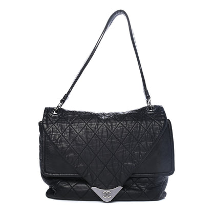 Chanel Lambskin Quilted Padded Envelope Flap Black 1 of 5