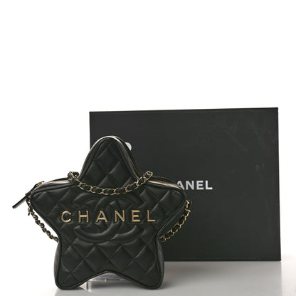 Chanel Lambskin Quilted Walk of Fame Star Bag Black 11 of 11
