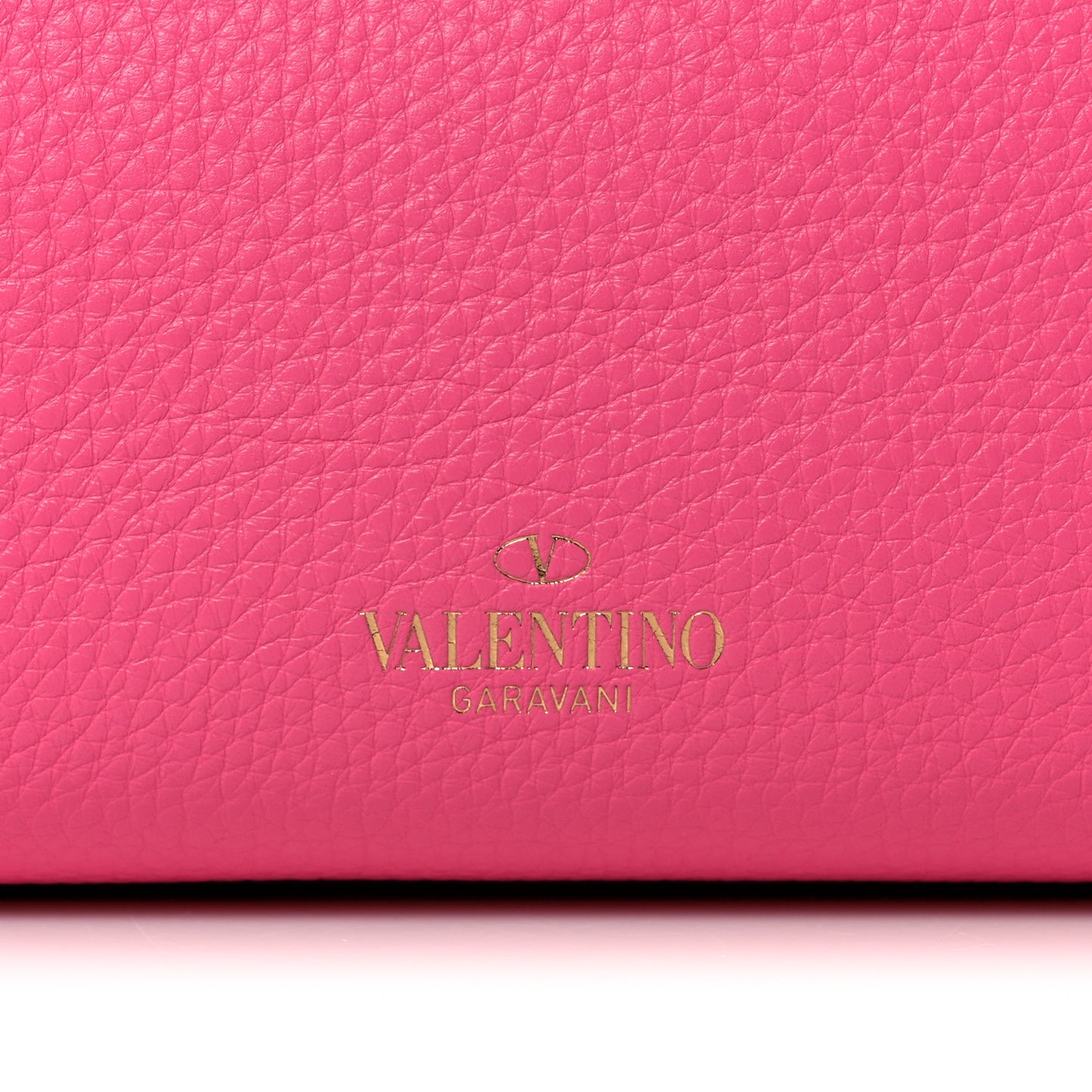Grained Calfskin Rockstud Shoulder Tote Feminine Pink