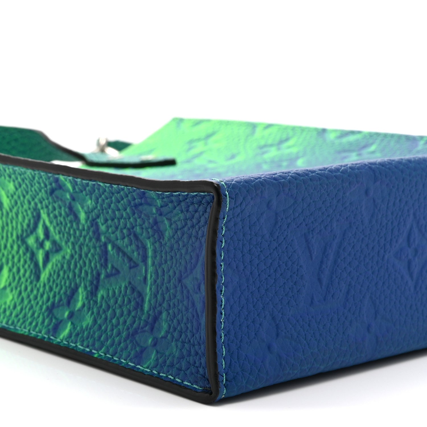 Louis Vuitton Taurillon Illusion Sac Plat XS Bleu Vert 8 of 9
