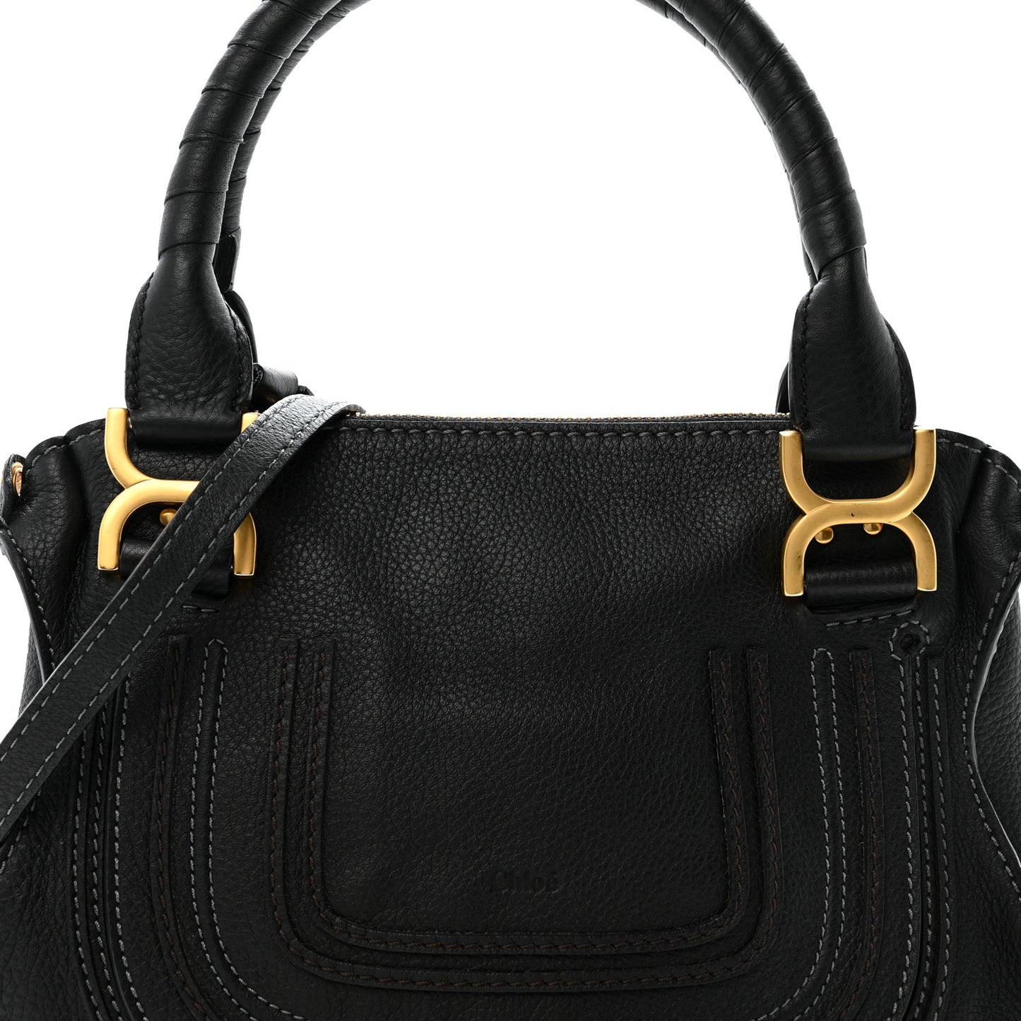 Calfskin Medium Marcie Satchel Black